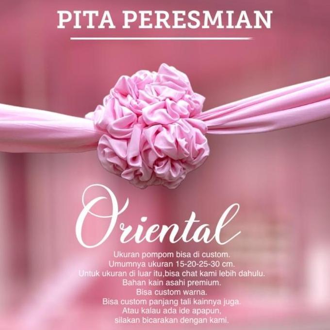 Pita peresmian kain asahi premium gunting pita opening pita satin Tille merah set gunting pita grand