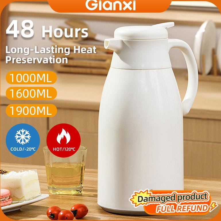Botol Panas Dingin GIANXI 1L/1.6L Termos Air Panas Water Jug Glass r Kettle Tumbler Tahan Sejuk Boto