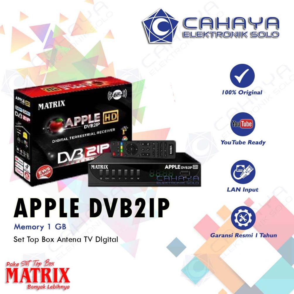 Set Top Box Matrix Apple DVB2IP STB RAM 1 Gb GigaBits 128mb Memory Antena Digital ASO Apel Merah