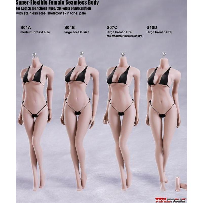 TBLeague Phicen 1/6 S01A - S04B - S07C - S10D Female Seamless Body