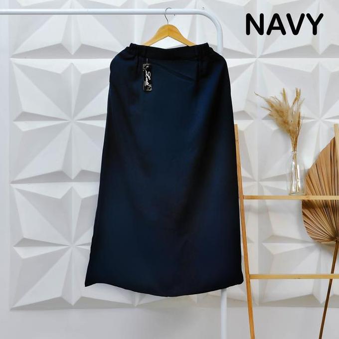 FREE ONGKIR ROK KERJA LINE A ROK PANJANG WANITA KANTOR CASUAL HITAM CEWEK DEWASA