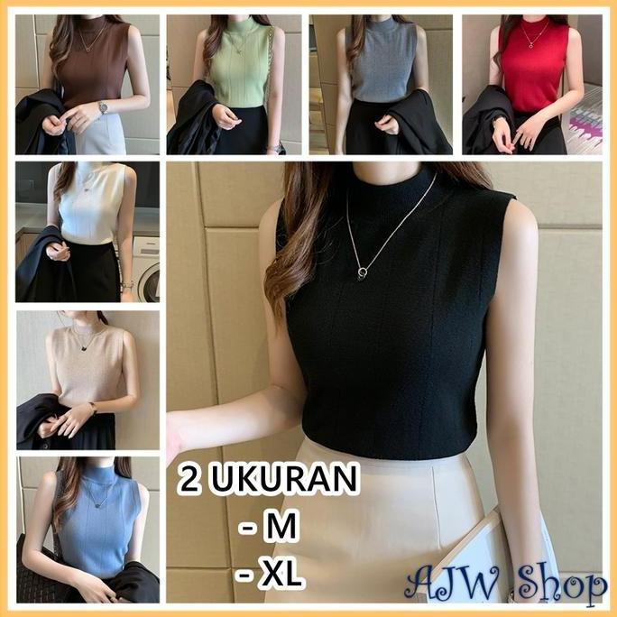 AJW [RM] Atasan Rajut Premium | Inner Turtleneck Wanita | Atasan Wanita | Rompi Dalaman Baju Jilbab 