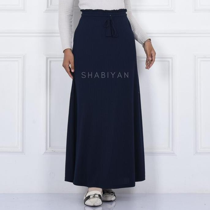 SHABIYAN - Knit Skirt - Rok Knit Wanita - Rok Kaos Muslim Panjang Kekinian - 505 Basic Casual