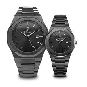 Jam Tangan Couple Parlent Palladium Femme Steel & Palladium Arctic Steel