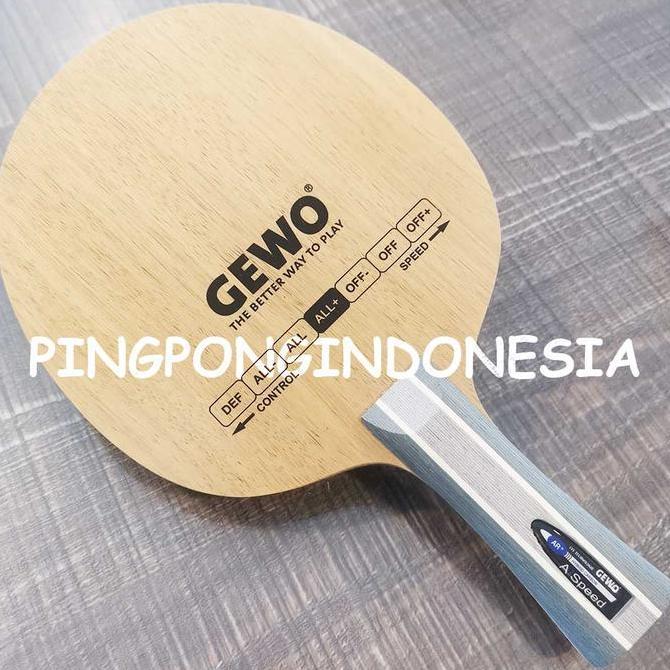 Gewo Hybrid Carbon A/Speed - Kayu Pingpong Blade Tenis Meja Bet Bat Kayu TenisMeja Bat A Speed carbo