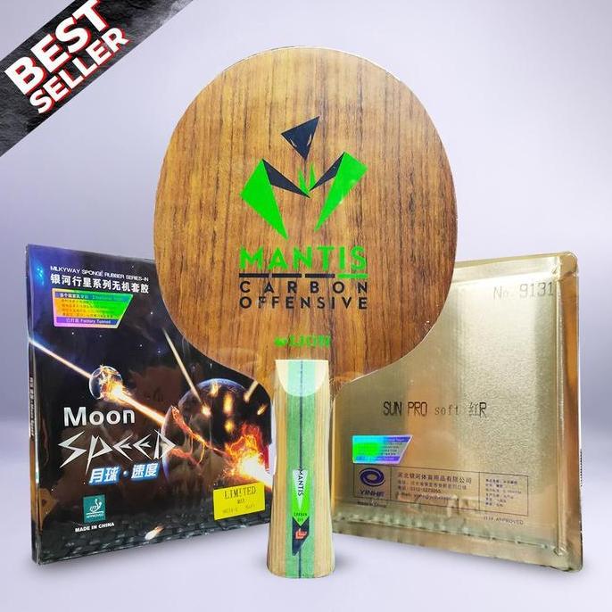 Setup Tenis Meja Lion Mantis Carbon OFF Yinhe Moon Speed Sun Pro Soft