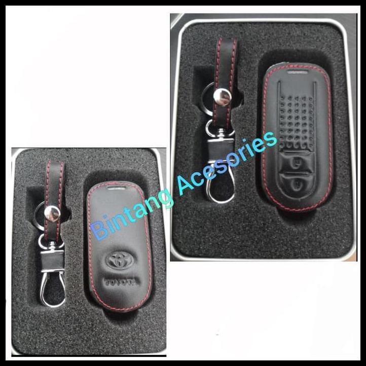 TERLARIS SARUNG KUNCI REMOT MOBIL AVANZA VELOZ 2019 2020 SMART KEY KULIT 