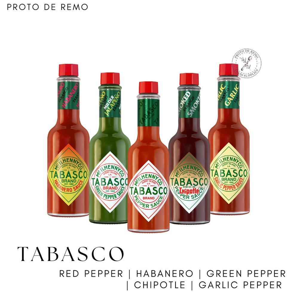 Tabasco Red Pepper | Jalapeno | Habanero | Chipotle | Garlic Pepper Sauce - 60ml