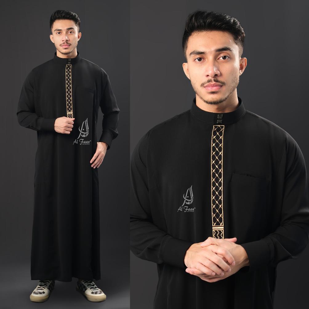 NEW Jubah AZMAN Slimfit bordir Gamis slimfit pria bordir jubah pria muslim gamis pria panjang manset