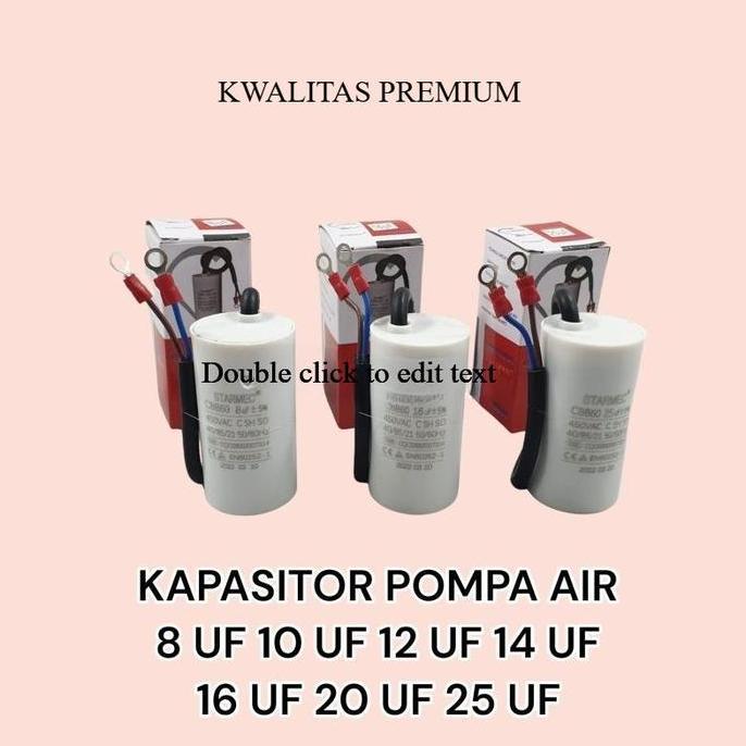 Capasitor Kapasitor Pompa Air / Kapasitor Mesin Air / Capacitors Pompa Air / Kapasitor Pompa Air Seg