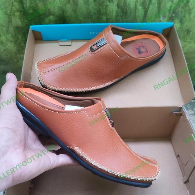 SEPATU SANDAL BUSTONG PRIA FULL KULIT SAPI ASLI ORINAL 100%