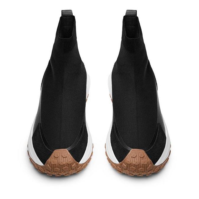 Prabu - Basanta Black White Sepatu Slip On Pria Hitam Putih