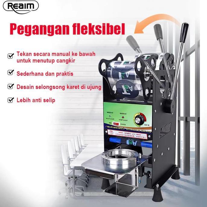 Balulaseller - Mesin pres gelas kaca Reaim 8-26 oz asli, mesin pres gelas plastik, berbagai ukuran m