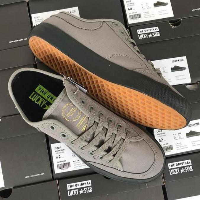 Sepatu Lucky Star Golf Grey Black