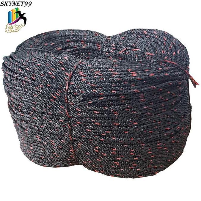 TALI TAMBANG PLASTIK HITAM BINTIK UK 5MM (1 ROLL )