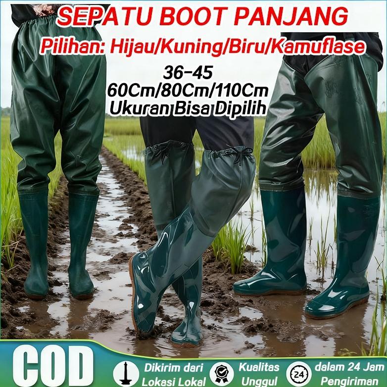Sepatu Boots Pria Anti Air Sepatu Boot Petani Sawah Panjang Sepatu Boots Boot But Karet Pria Pertani