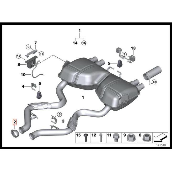 DISKON ORIGINAL BMW E90 E92 E93 M3 MUFFLER CLAMP EXHAUST KNALPOT 18217558661 