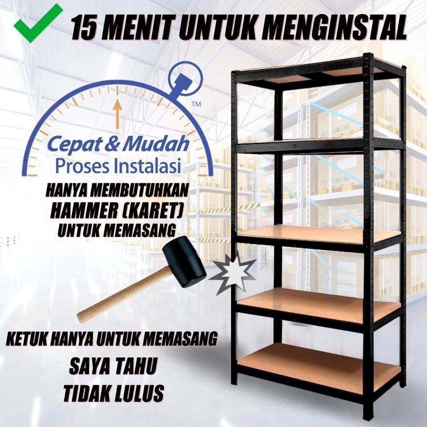Rak Besi Siku 3/4/5/6 Susun Rak Gudang Rak Susun Besi Serbaguna Rak Susun Besi Lubang Rak Customized