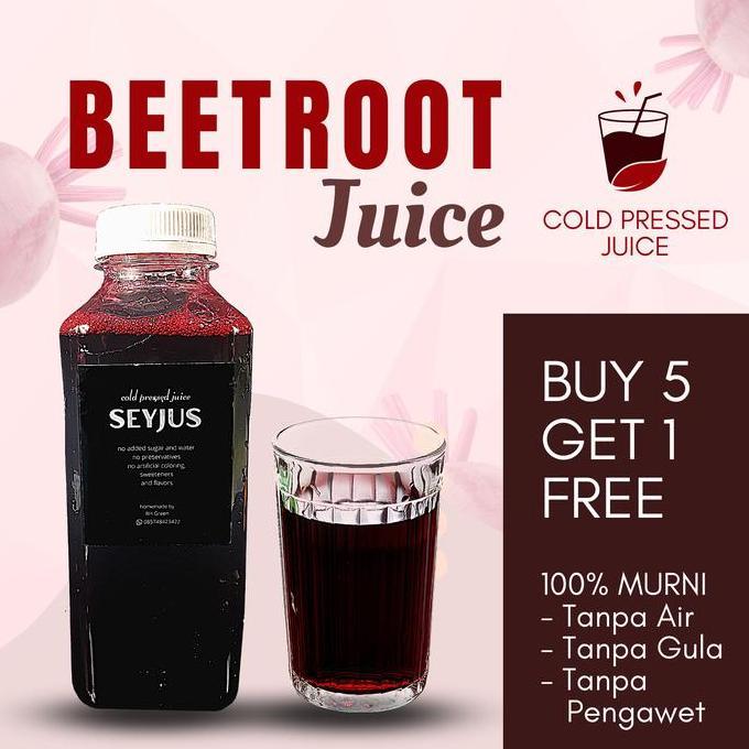 Jus Buah Bit Premium Jus Bit Beetroot Juice Cold Pressed Juice