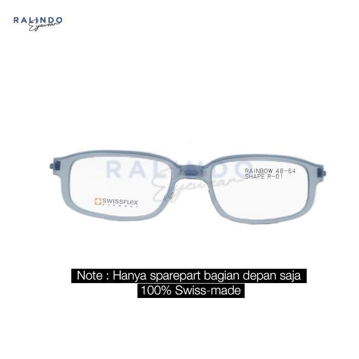 Front Frame Kacamata Swissflex Eyewear - Rainbow 01 / Size 48 Original Dan Terpercaya