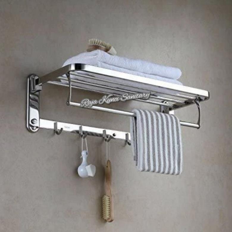Gantungan Handuk Lipat Stainless Stell Promo/Gantungan Lipat/Gantungan Baju/Rak Handuk