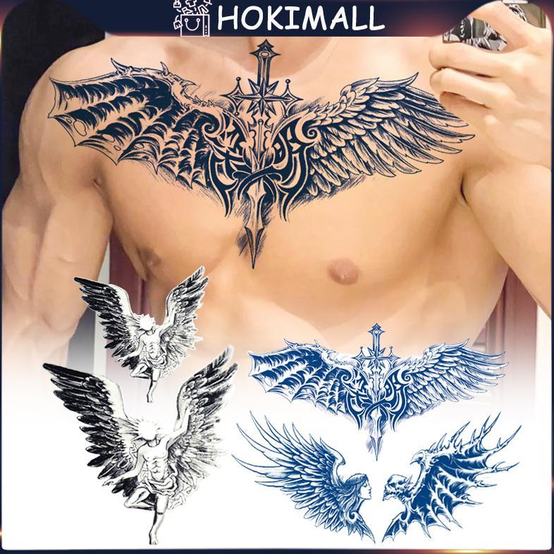 Sayap Malaikat Tato Temporer Ajaib Bertahan Gd Tato Stiker Tahan Air Tahan Lama Sementara Tato Palsu