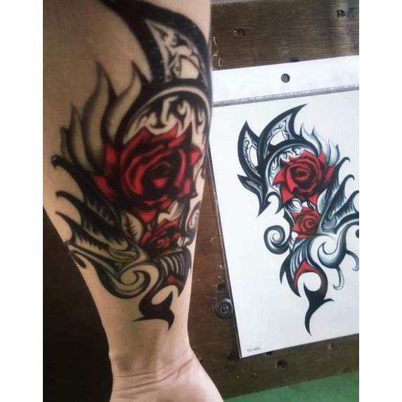 tatto temporer tribal api 3D tahan lama anti air