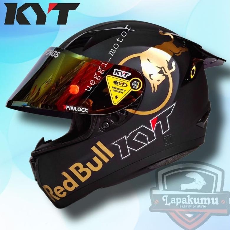 KYT R10 Black Dof Modif Paket Ganteng Helm Motor