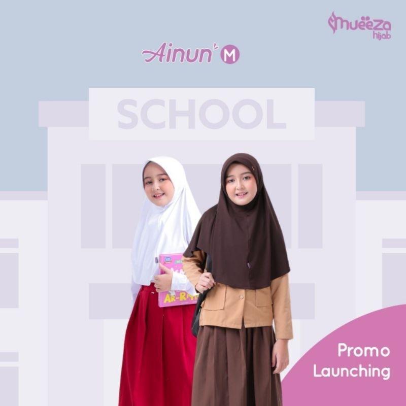 Ainun Hijab - Mueeza | Kerudung Bergo Anak Bahan Jersey Premium | Hijab Anak Best Seller