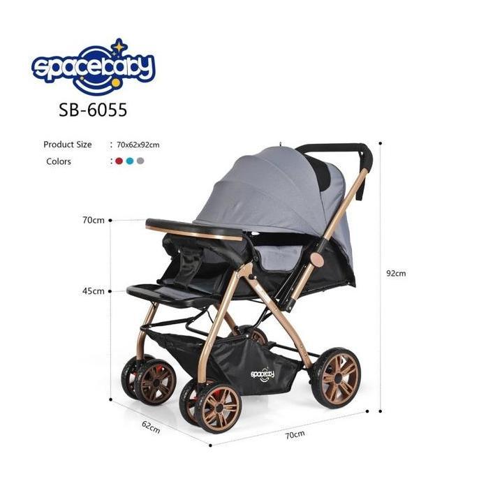 Ready Baby Stroller Space baby Spacebaby SB-6055 SB6055 SB 6055 (Size XL)