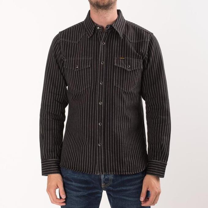 Iron Heart 12oz Black Wabash Western Shirt