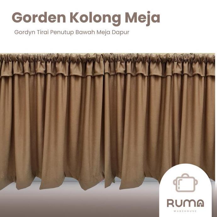 GORDEN Kolong Meja Dapur Gorden Tirai Penutup Bawah Meja Dapur murah