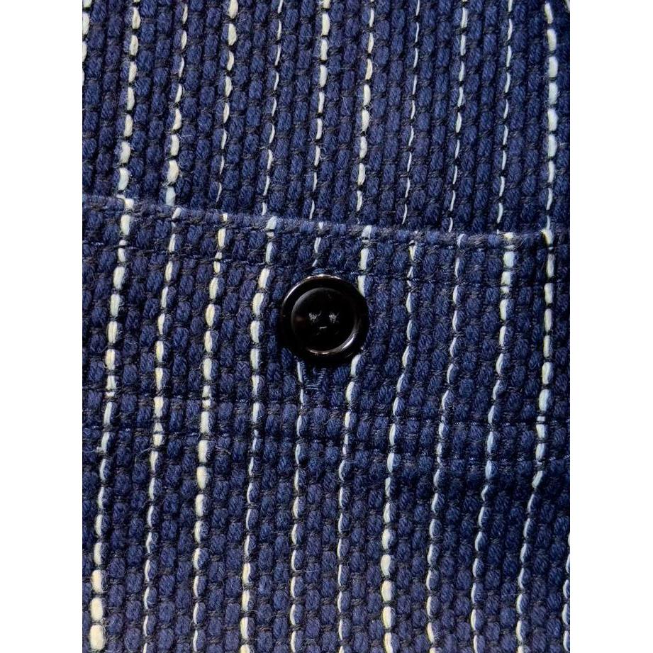 Studio DArtisan 5709 13oz Rain Kasuri Sashiko Shirt Indigo