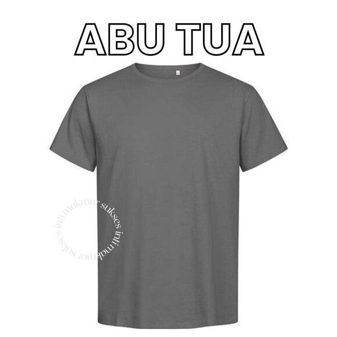 Kaos Polos Abu tua Pria dan Wanita / Baju Polos Abu tua