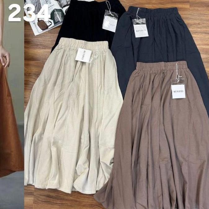 Rok katun linen model payung premium lp 120 Pj 92