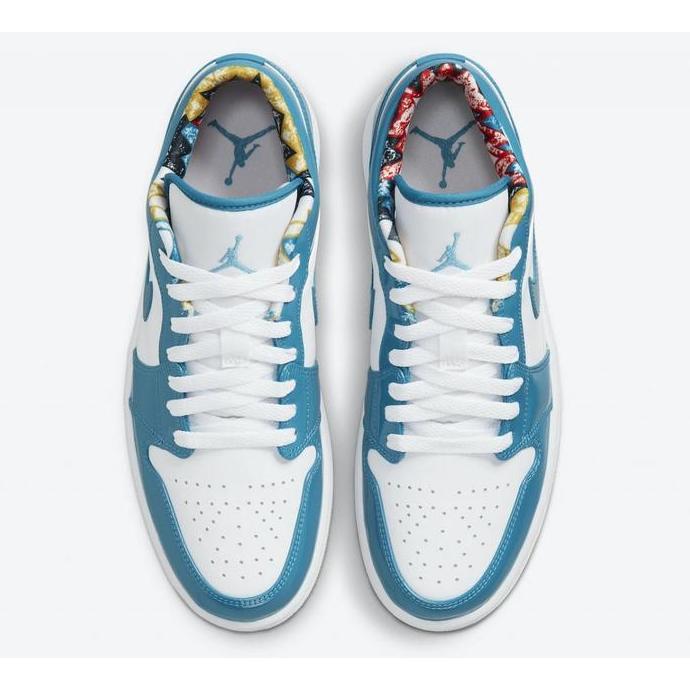 SEPATU SNEAKERS PRIA NIKE AIR JORDAN 1 LOW SE BARCELONA BLUE OCEAN