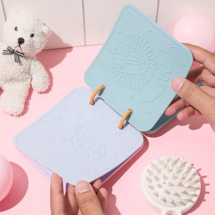 SCOORA Silicone Baby Bath Book Sensory Montessori / Mainan Buku Silikon Bertekstur