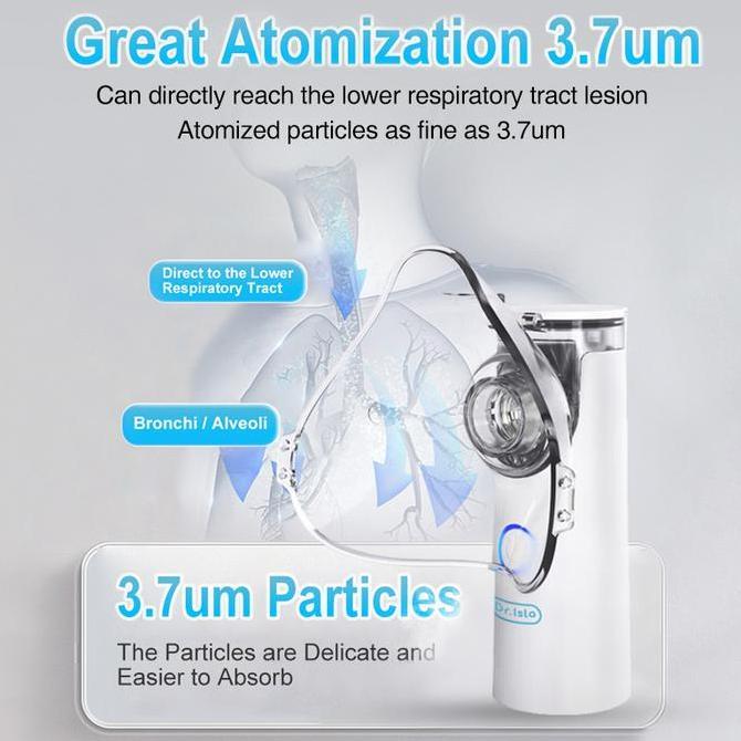 Dr.Isla Semprotan Asma N6 Nebulizer Alat Uap Pernafasan Inhaler Bpa Free Low Noise Portable Untuk An