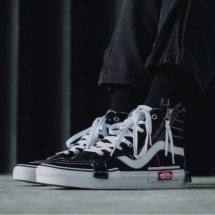 Vans Sk8 Hi Cut and Paste Black White