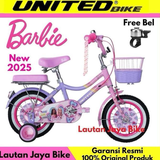 Sepeda Anak Perempuan 18 Inch Mini United Barbie