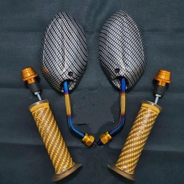 DISKON {PAKET PROMO} SPION BEAT MINI+HANGRIP PELANGI+JALU AS RODA+STEMPEL KACA VARIASI MOTOR HONDA B