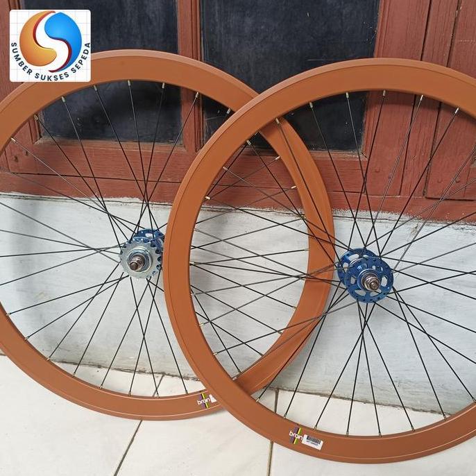 Wheel Set Sepeda Fixie 700C Merk Viva Pro Hub Doltrap Fix Gear
