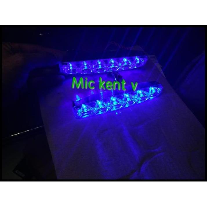 TERMURAH LAMPU LED DRL 6LED BUMPER DEPAN LAMPU BIRU ALL NEW SWIFT 