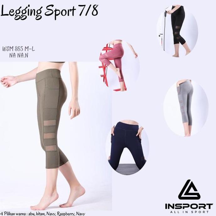 INSPORT Celana Legging Senam Wanita Sport/Olahraga/Aerobic/Zumba/Yoga