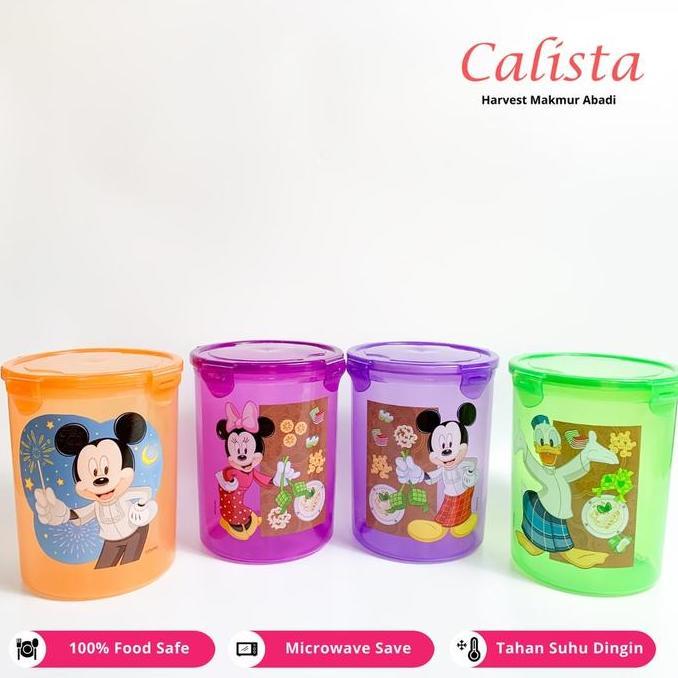 [CALISTA] TOPLES DISNEY ODATE KLIP 1.8 KG TOPLES LEBARAN TOPLES PLASTIK TOPLES MAKANAN KEDAP UDARA T