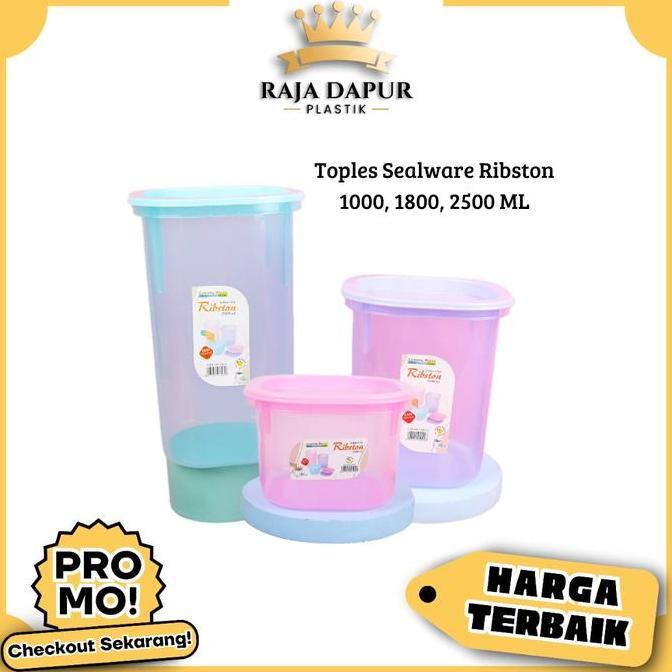 Sealware Ribston 1000ml 1800ml 2500ml - Toples Snack Serbaguna Bahan Plastik Tebal BPA FREE - RDP