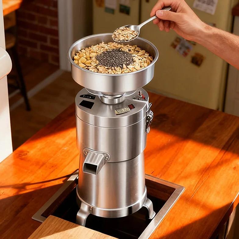 Commercial Soy Milk Maker No Filter Needed Automatic Grinding Soya Bean Tofu Making Machine For Brea