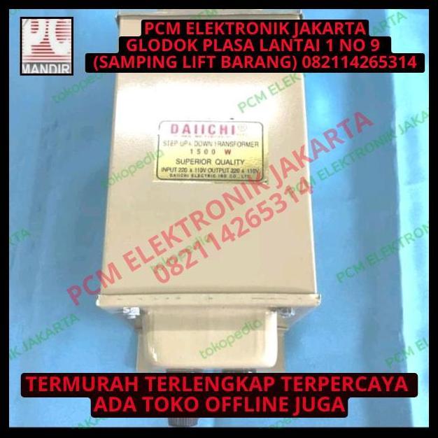 DISKON STEP UP STEP DOWN DAIICHI 1500W 1500 WATT 220V KE 110V 220 VOLT 110