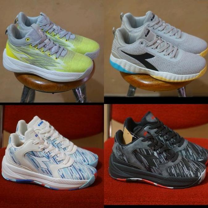 SEPATU RUNNING BASKET DIADORA FINN WHITE PINK SIZE 46