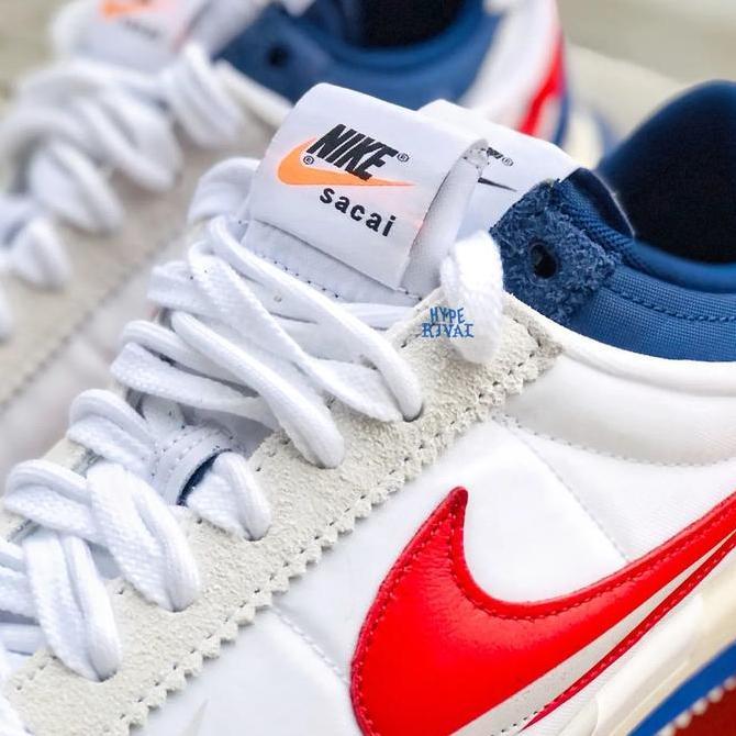 Nike x Sacai Cortez 4.0 White Red Blue Forest Gump